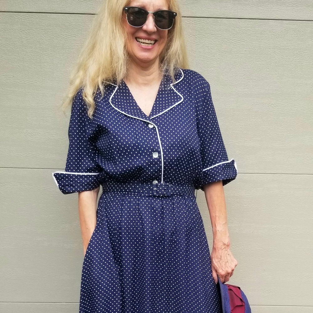 Charter Club (Macy's) Blue and White Maxi Dress, Size 10, $43